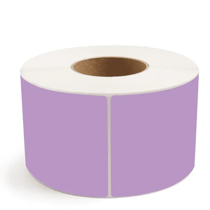 Direct Thermal Label 4x6 3" Core Perf: Yes PMS 2582 Purple 1000 Labels/Roll 4 Rolls/Box 75 Box/Plt