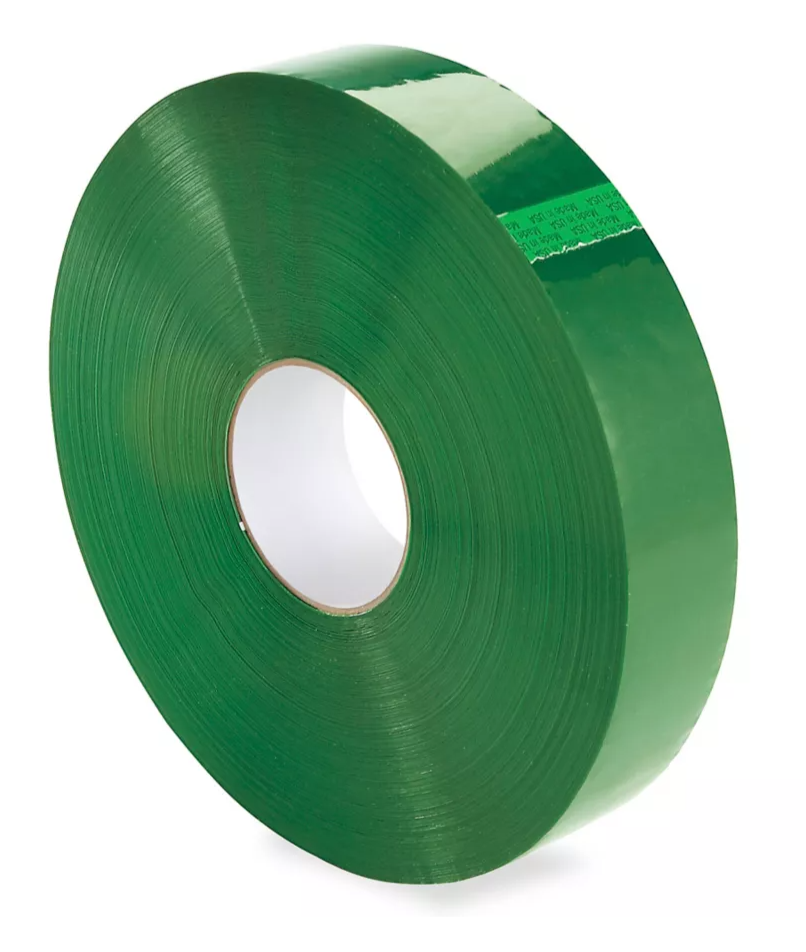 Machine Tape Acrylic 2x1000 Yrd 2.0 Mil Green 6 Rolls/Box