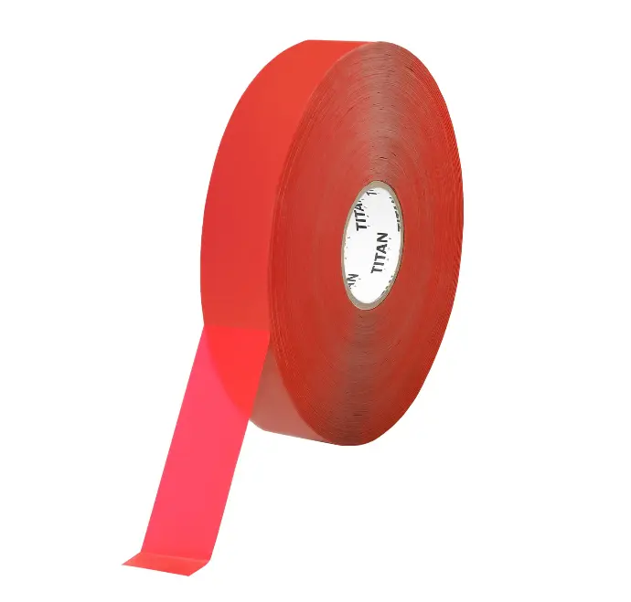 Machine Tape Acrylic 2x1000 Yrd 2.0 Mil Red 6 Rolls/Box