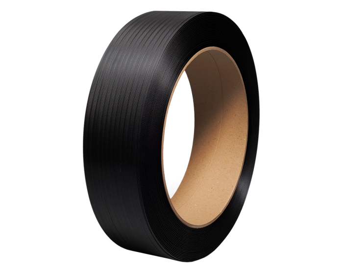 Strapping Polypropylene 16x6 Core 1/2 Width 600Lb 7200Ft Black 1/Box 28 Coils/Plt