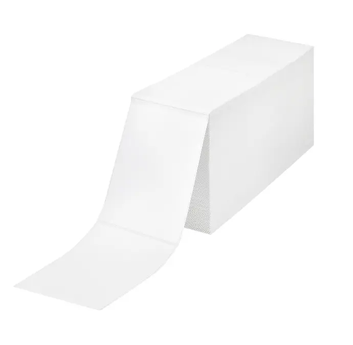 Thermal Transfer Label 4x6 Fanfold White 2000 Labels/Stack 4000 Labels/Box 75 Box/Plt