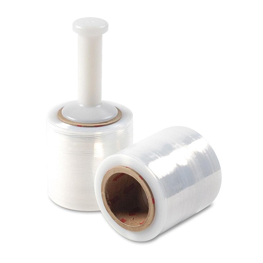 [HW-1036-Q] Hand Wrap Cast Banding Film (1 Molded Handle) 5x1000 80G Clear 12 Rolls/Box 80 Box/Plt