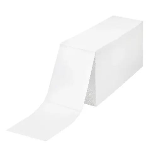 [TTF-46P] Thermal Transfer Label 4x6 Fanfold White 2000 Labels/Stack 4000 Labels/Box 75 Box/Plt