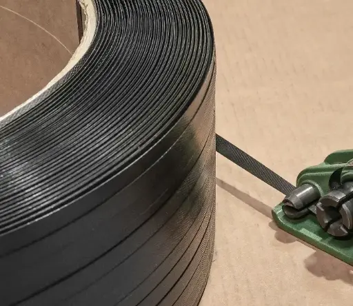 [S-5002-CCI] Strapping Polyester Machine Grade 1/2 Width 7200 Ft 600 Lb 16x6 Core Black