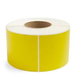 [DTR-46P-YELLOW] Direct Thermal Label 4x6 3" Core Perf: Yes Yellow 1000 Labels/Roll 4 Rolls/Box 75 Box/Plt 