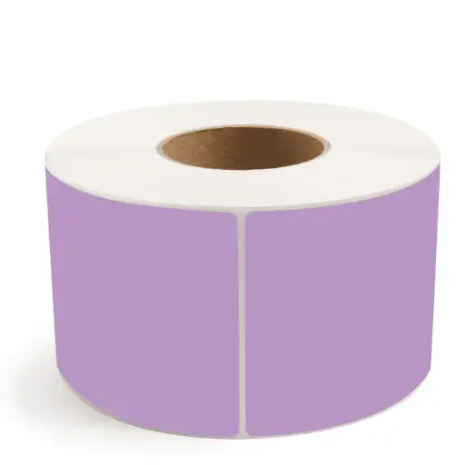 [DTR-46P-PURPLE] Direct Thermal Label 4x6 3" Core Perf: Yes Purple 1000 Labels/Roll 4 Rolls/Box 75 Box/Plt