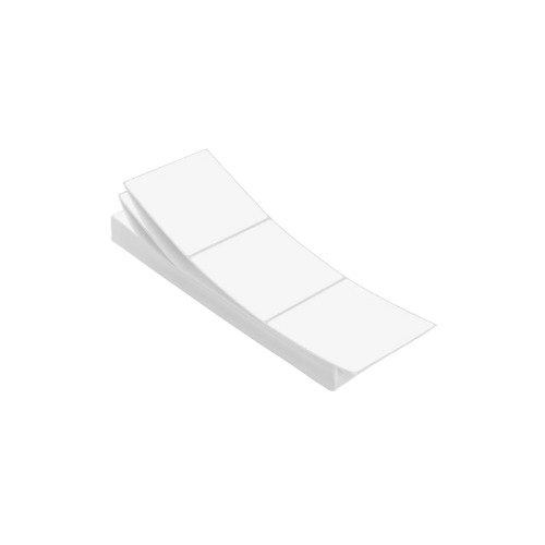 [L-5009-AS] Direct Thermal Label 4x4 Fanfold 6000 Labels/Box 75 Box/Plt