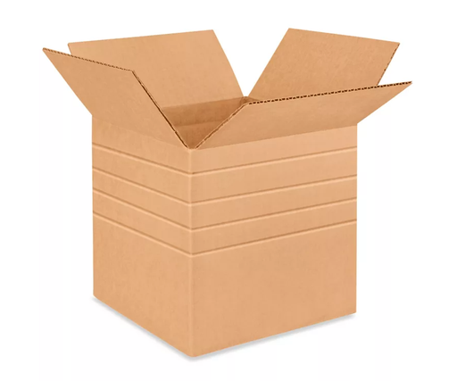 8x8x8 Multi-Depth Corrugated Boxes Variable Depths 8,7,6,5,4"